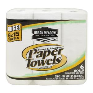 Urban Meadow - 2 Ply Huge Towels 6rl