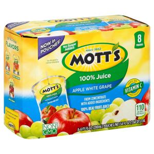 mott's - Apple Whte Grape 100 Jce 8pk