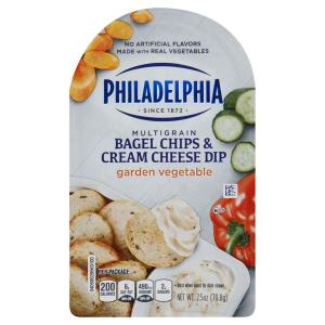 Philadelphia - Bagel Chip cc Dip Grdn Veg