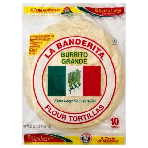La Banderita - Burrito Grnde Flour Tort 10ct