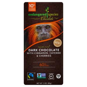 Endangered Species - Dark Chocolate Bar Cinnamon Cayenne