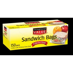 Exceptional Value - Fold N Close Sandwich Bags