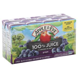 Apple & Eve - Grape 100 Juice 8pk