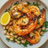 Grilled Shrimp with White Beans - Urban Meadow