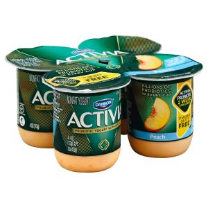 Activia - Light Peach Yogurt 4pk