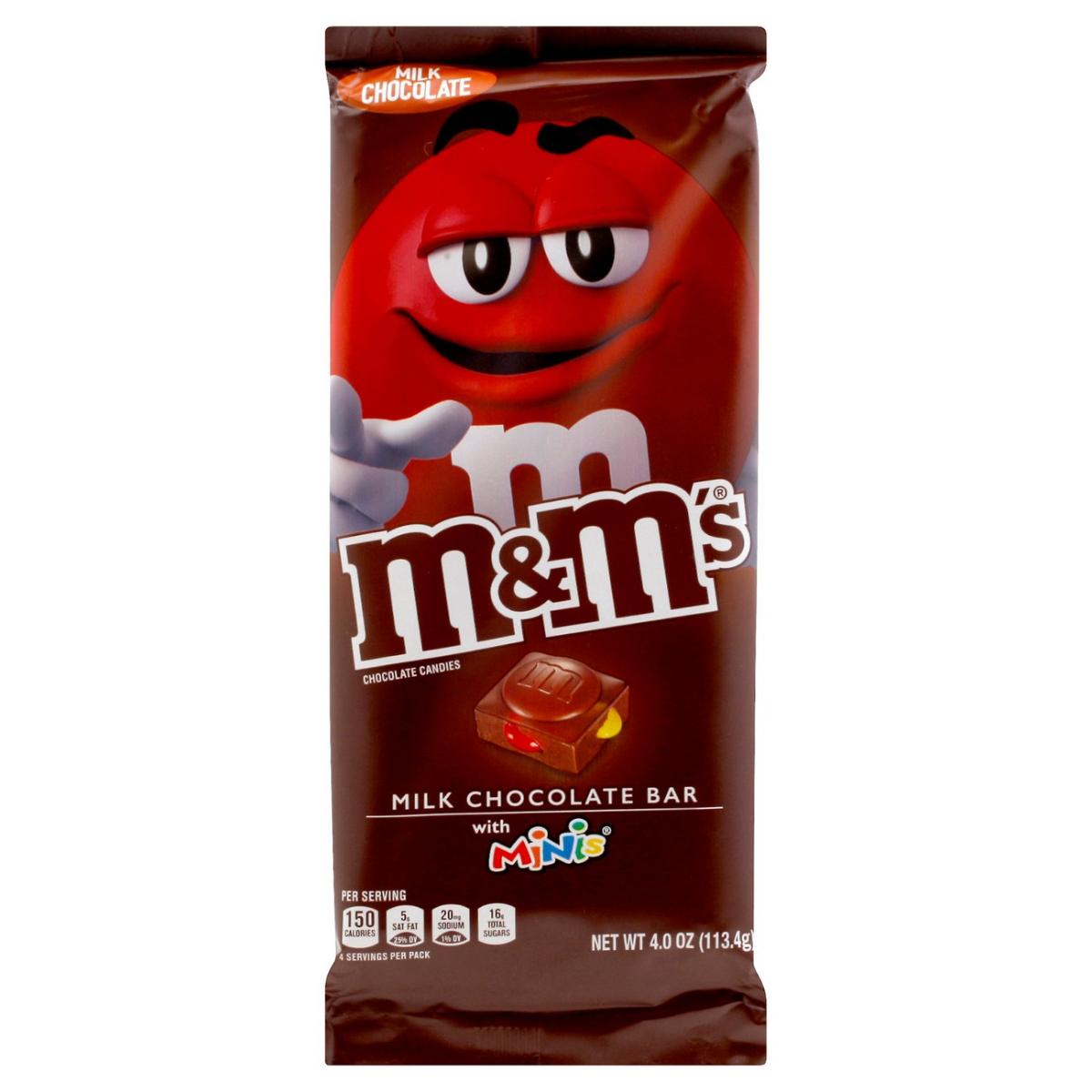 M&m's Milk Chocolate Candy Bar, Chocolate Bar With Minis | Fig App