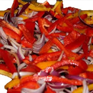 Fresh Produce - Mixed Peppers Red Onions