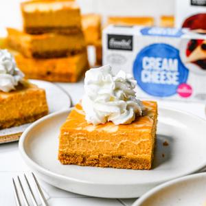 Pumpkin Cheesecake Bars - Essential Everyday
