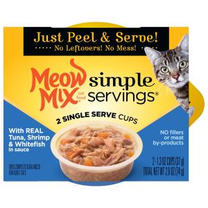 Meow Mix - Simple Servings Tuna Shrimp Whitefish