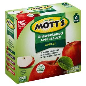 mott's - Snack go Apl sc Natural 4pk