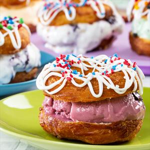 star-spangled Ice cream-stuffed Donuts