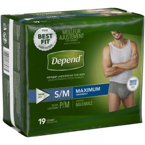 Depend - Mens Small Medium Fit Flex Underwear